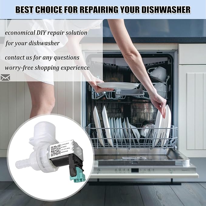 00628334 10023852 Dishwasher Water Inlet Valve - Dishwasher Water Valve Replacement Parts 33199023, 628334, 9000655808