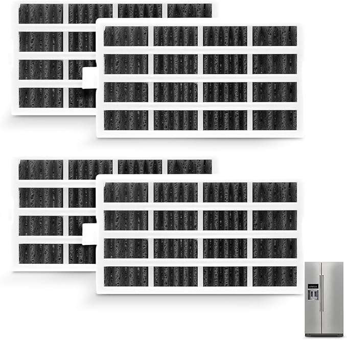 WRX988SIBE01 WRX986SIHZ02 4-PACK Air Filter Replacement for Whirlpool Refrigerator WRX986SIHZ04 WRX988SIBB01 WRX988SIBE00 WRX988SIBE02 WRX988SIBE03 WRX988SIBB00 WRX988SIBH00 WRX988SIBH01 WRX988SIBH02