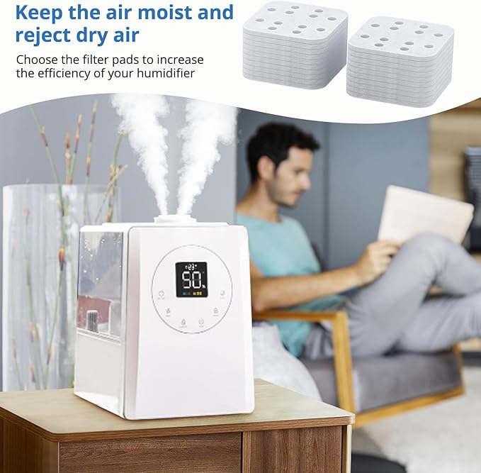 Humidifier Mineral Absorption Pad 20 Pack, Replacement Filter Compatible with LEVOIT LV600S, LV600HH, OasisMist450S Humidifiers