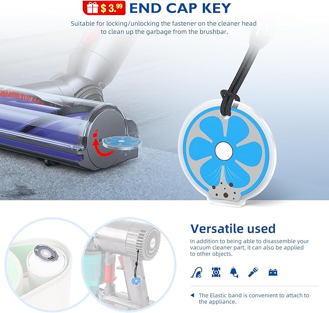Motor Rear Cover+ HEPA Post & Pre Filter+ Exhaust Cover Replacement Compatible with Dyson V6 DC58 DC59 DC62 DC72 DC74 SV03 SV04 SV05 SV06 SV07 SV09 Vacuum Cleaner Filter Replacement