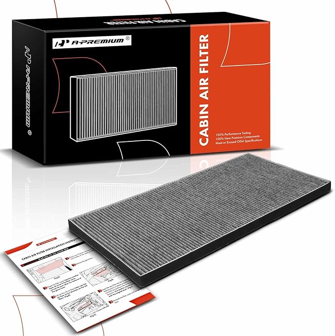 A-Premium Under Hood Cabin Air Filter w/Activated Carbon Compatible with Tesla S 2016-2023, Located Under Hood, Replace# 1059333