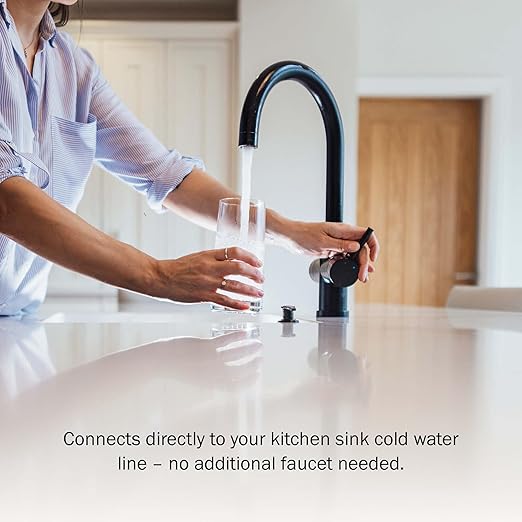 AO Smith Basic Direct Connect Under Sink Replacement Filter For AO-MF System - Carbon Block Filter Reduces Up To 99% Of 9 Harmful Contaminants - AO-MF-R