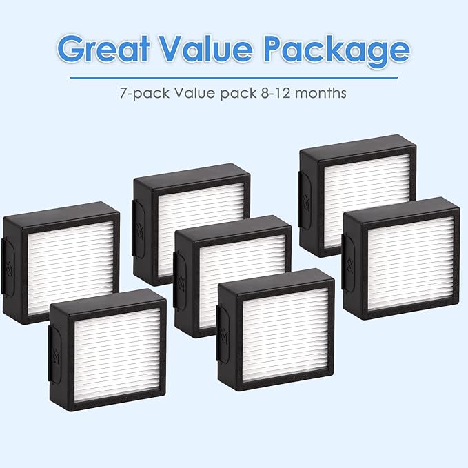(7 Pack) Replacement HEPA Filter for iRobot Roomba Combo J7+/ Combo J9+/ Combo 10 Max | Vacuum Cleaner Accessories 【NOT FOR Roomba j7+/ Roomba j9+】