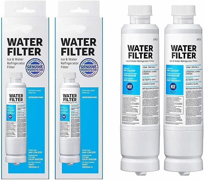 HAF-CIN/EXP DA29 Water Filter Replacement – Compatible with DA29-00020B – Carbon Block 99% Contaminant Reduction – Fresh Water & Ice – 12 Month Life 2 PACK