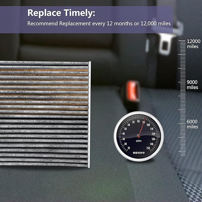 3 Pack Cabin Air Filter for Hyundai Elantra Santa Fe Sonata Tucson KIA Sorento K5 with Carbon