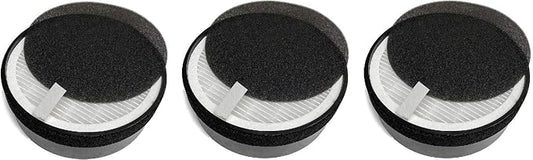 Nispira True HEPA H13 Air Filter Replacement Compatible with hOmeLabs Compact Air Purifier HME020248N 3 Stage Filtration with Night Light Office Bedroom, 3 Units