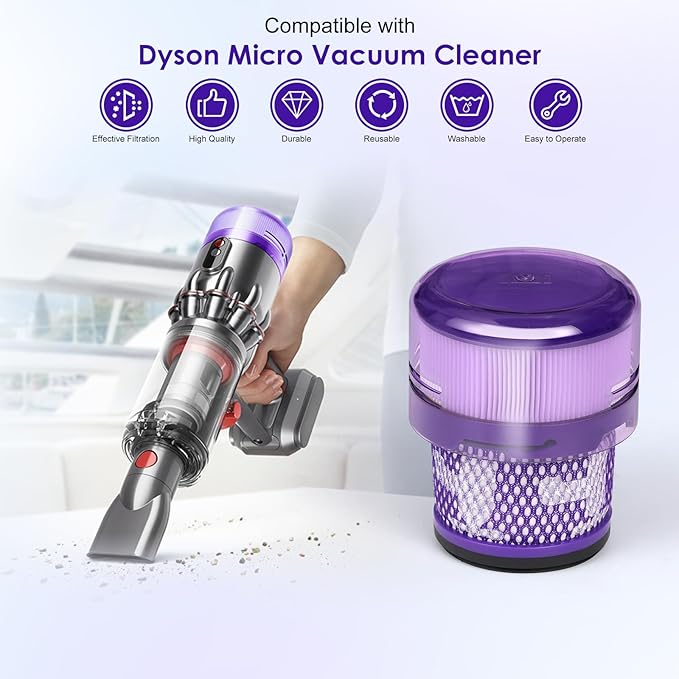 Vacuum Filter Compatible with Dyson SV33 Humdinger Handheld Vacuum Cleaner, HEPA Filter Compatible with Dyson Micro Vacuum Replacement Part