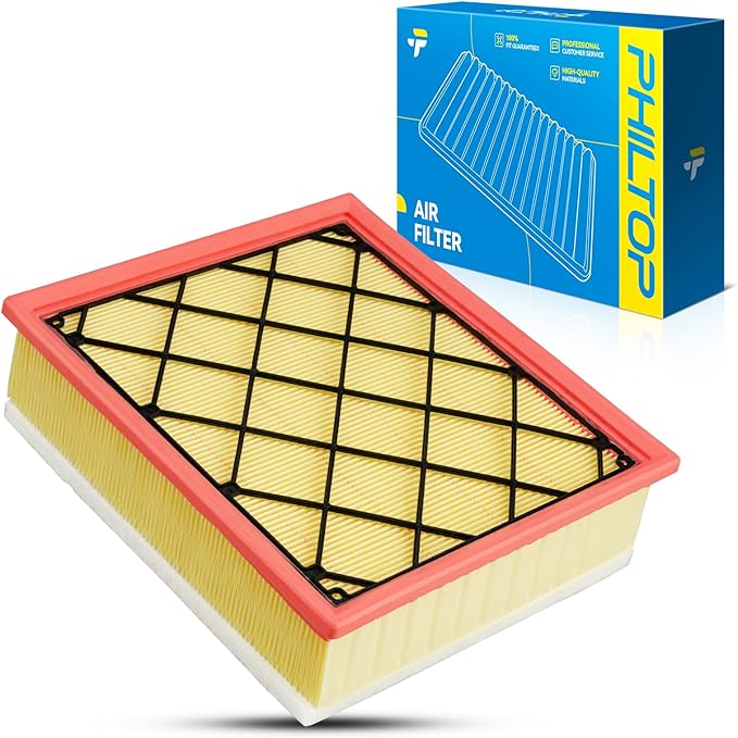 PHILTOP Engine Air Filter, Compatible with CA10253 Volvo S60 2012-2016, S40 2004-2011, C70 2006-2013, C30 2008-2013, V50 2005-2011, XC60 2015-2016, Improved Engine Airflow