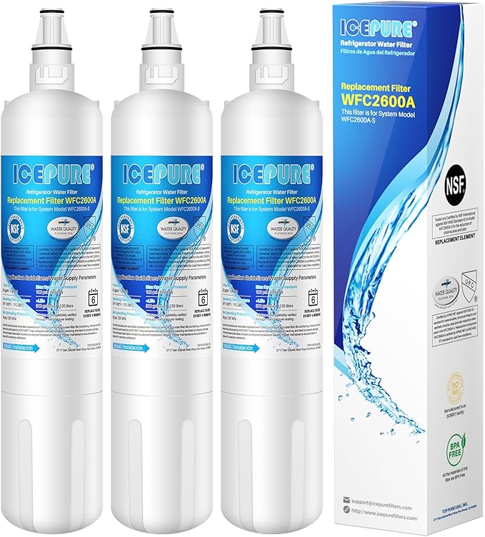 ICEPURE 4204490 Replacement For Sub Zero, Sub-Zero 4204490, 4290510 9030868 Refrigerator Water Filter, 3 Pack