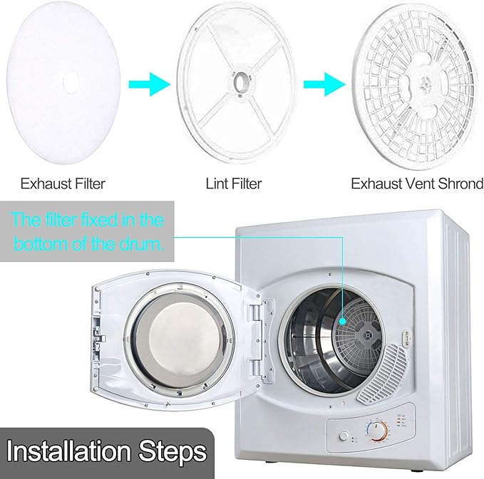 20 PCS Dryer Exhaust Filter for Panda-365 days QA-Lint Filter Cloth Dryer Replacement Include 16 Exhaust Filters & 4 Air Intake Filters fit for Son.ya, A.vant, Magic Chef Dryers-BY AMI PARTS
