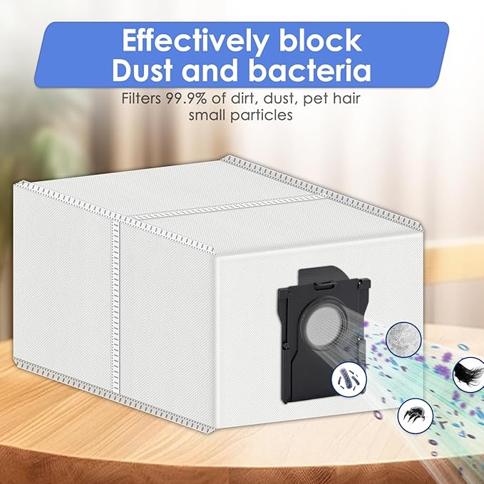 (21 Pack) D20 Plus Replacement Parts Compatible with Dreame D20 Plus Robot Vacuum Cleaner, 2 Roller Brushes, 5 Mop Pads, 4 HEPA Filters, 4 Dust Bags, 6 Side Brushes, Accessories Kit