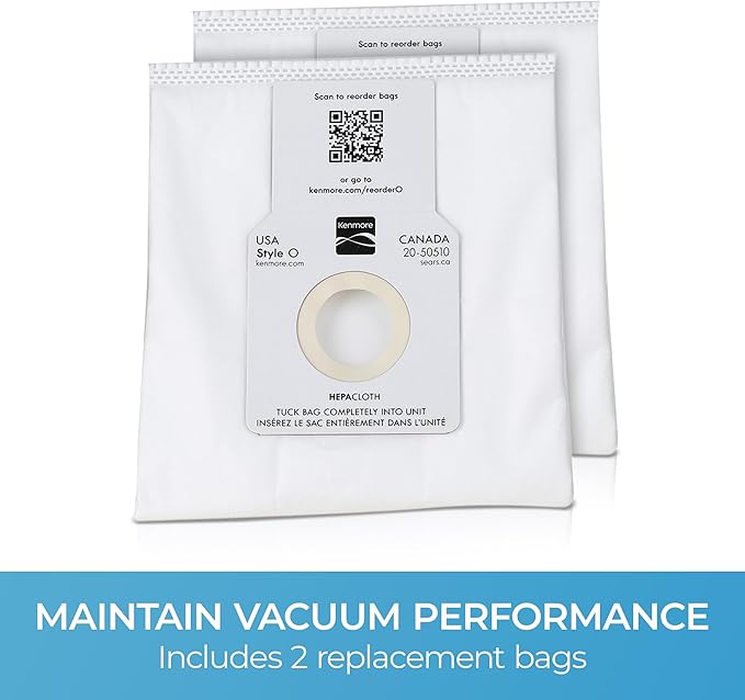 Kenmore 53293 Type O HEPA Vacuum Bags for Upright Vacuums 2pk