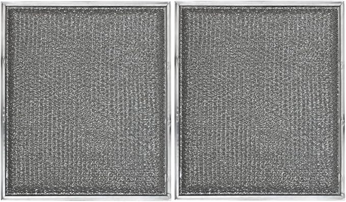 American Metal Filter RBF0901 Aluminum Mesh Grease Filter - 9" x 10-1/2" x 3/32" with Basket - 2 Pack - Wash and Reuse - Compatible with WB2X8391