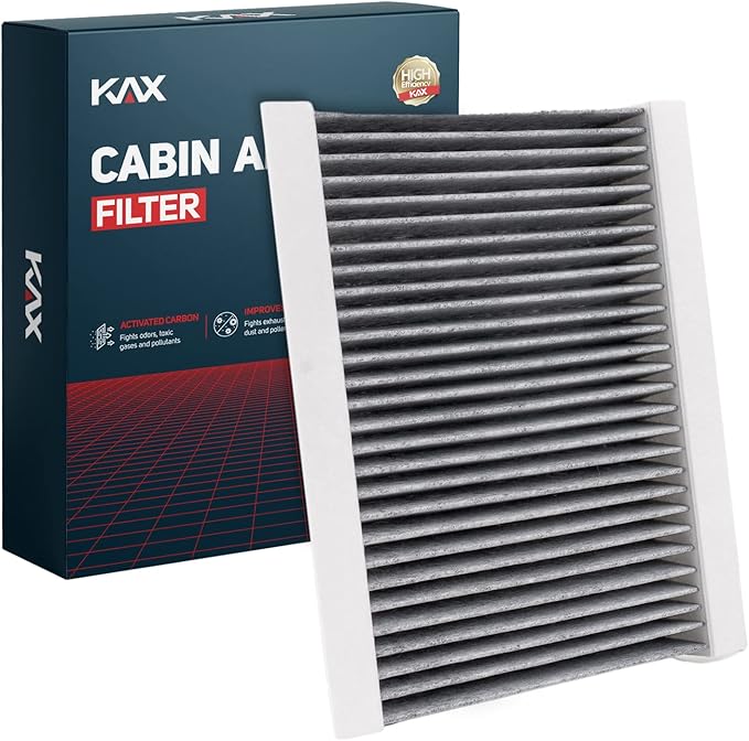KAX Cabin Air Filter with Activated Carbon, CF11810 Replacement for Jeep Compass 2017-2026, Renegade 2015-2023, Fiat 500X 2016-2023, 500L 2014-2020, Passenger Compartment Air Filter