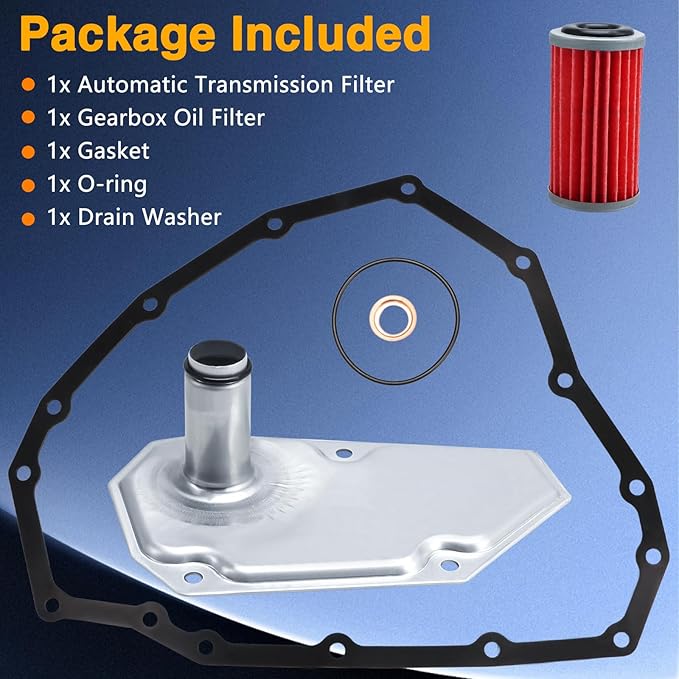 Transmission Fluid Filter Kit with Gasket Compatible with Nissan Versa Sentra Versa Note 2012-2019,Replaces#:33010-JF015 31726-28X0A 31726-3JX0A 19318012 RE0F11A JF015E