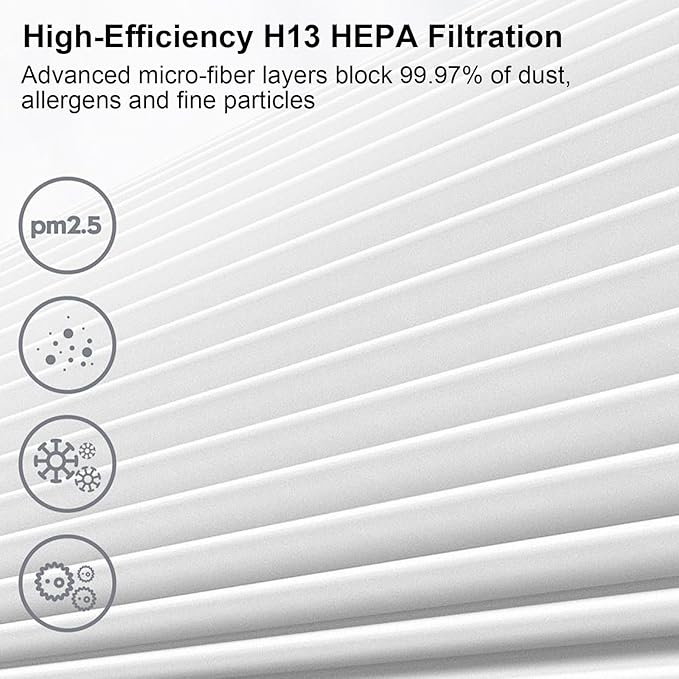 BP03 Filter Replacement Compatible with Dyson Purifier Big + Quiet Formaldehyde BP03 BP04 BP06, High-Efficient HEPA Filter and Carbon Filter for Smoke, Pet Odors, Wildfire, Part# 972132-01/972133-02