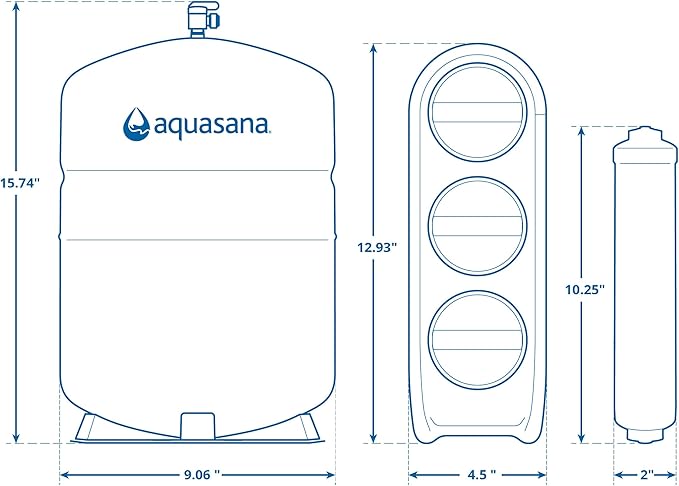 Aquasana SmartFlow™ Reverse Osmosis Water Filter System - High-Efficiency Under Sink RO Removes up to 99.99% of 90 Contaminants, Including Fluoride, Chlorine, and Lead - Oil Rubbed Bronze (ORB) Faucet