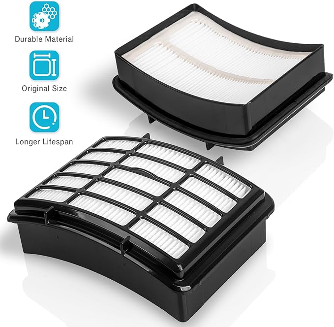 NV360 Filter Replacement for Shark Navigator Lift Away Vacuum ZU503AMZ, NV350, NV351, NV352, NV355, NV356E, NV357, NV360, NV370, UV550, 1 HEPA + 2 Foam & Felt Filters Replace Part #Xff350 & Xhf350