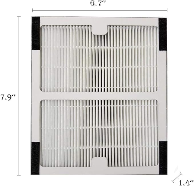 Replacement Idylis Air Purifier Filter B - 2 Pack Hepa & Carbon Filter Set for Idylis Air Purifiers Idylis IAP-10-125,IAP-10-050,IAP-10-150,AC-2125,AC2126,AC-2126 Model # IAF-H-100B