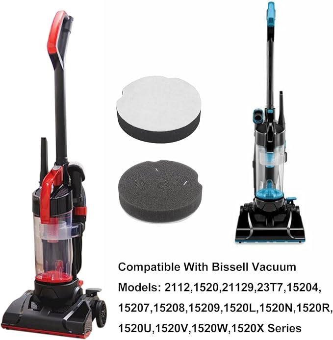 Replacement Filter Compatible with Bissell 3508 3437F 1520 2112 2690 21129 23T7 PowerForce Compact Upright Vacuum,Parts #1604896 (4 Pack)