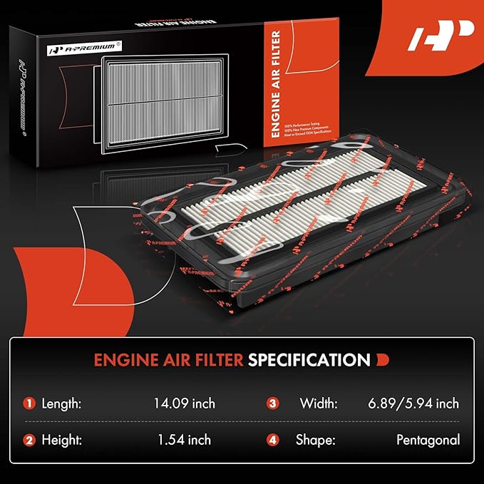 A-Premium Engine Air Filter Compatible with Mercedes-Benz Models - C300 2019-2022, E350 2020-2023, GLC300 2020-2022, GLE350 2020-2023 - L4 2.0L