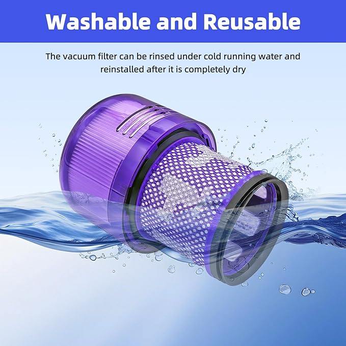 2-Pack V11 V15 Vacuum Filter Replacement Compatible with Dyson V11 Torque Drive, V11 Animal, V11 Absolute, V11 Complete, V15 Detect, V15s Detect Submarine, SV14, SV15, SV17, SV22, SV28, SV47