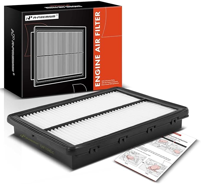 A-Premium Engine Air Filter Compatible with Hyundai Santa Fe 2019-2020, Palisade, Santa Fe Sport & Kia Sedona 2015-2021, Sorento 2016-2020, Telluride 2020-2023, Rigid Panel, Replace# 28113A9100