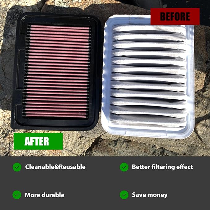 RYANSTAR RACING High-Flow Engine Air Filter 33-2360 Compatible with Pontiac Scion Toyota Washable and Reusable Improves Power and Throttle Response Designed for Lifelong Use