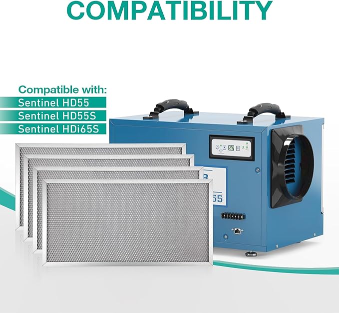 MERV-8 Filter Replacement Set Compatible with AlorAir Basement Dehumidifiers Sentinel HD55 Sentinel HDi65（4 Pack ）