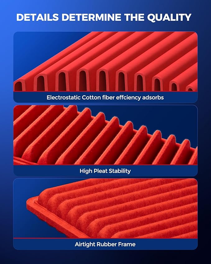KAX Engine & Cabin Air Filter Kit, Replacement for Toyota Corolla 2009-2019, Yaris 2007-2018, Matrix 2009-2013, Corolla iM 2017-2018, Scion xD, Pontiac Vibe, Replace# CA10190 CF10285