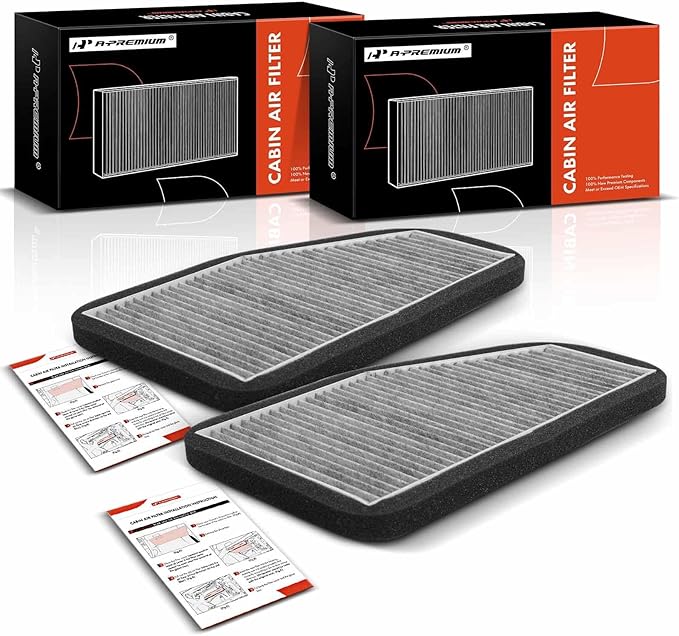 A-Premium 2-PC Cabin Air Filter with Activated Carbon Compatible with Ford Escape 2007-2012 & Mazda Tribute 2008-2011 & Mercury Mariner 2007-2011, Replace# 7T4Z19N619B