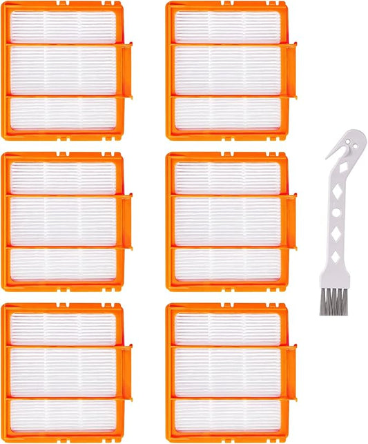 6Pcs HEPA Filters Replacement Robot Vacuum Cleaner Filters Compatible with Shark AI AV2501S AV2501AE RV2502AE RV2520AOUS AV2510AOUS