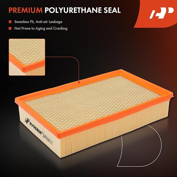 A-Premium 2-PC Engine Air Filter Compatible with BMW 745i/745Li 2002-2005 4.4L, 750i/750Li 2006-2007 4.8L, 760i 2004-2006, 760Li 2003-2008/2010, Alpina B7 2007-2008 & Rolls-Royce Phantom 2004-2013