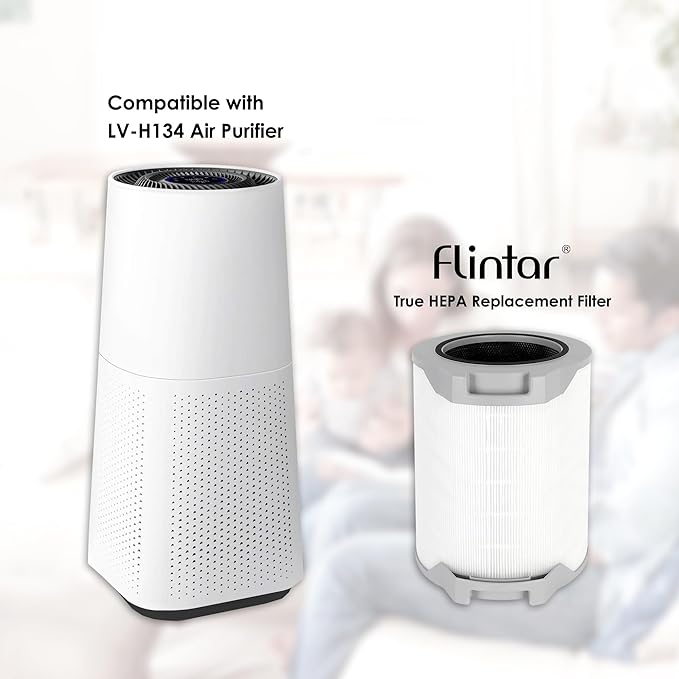 Flintar LV-H134 Replacement Filter, Compatible with LEVOIT LV-H134 Air Purifier, H13 Grade Filtration + High-Efficiency Activated Carbon Filter Set, LV-H134-RF, 1-Pack