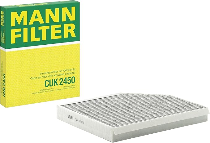 Mann Filter CUK 2450 Automotive Cabin Air Filter with Activated Carbon, Car & Truck Passenger Compartment OEM Filter Replacement for Audi Q5 & A4, Porsche Macan and more