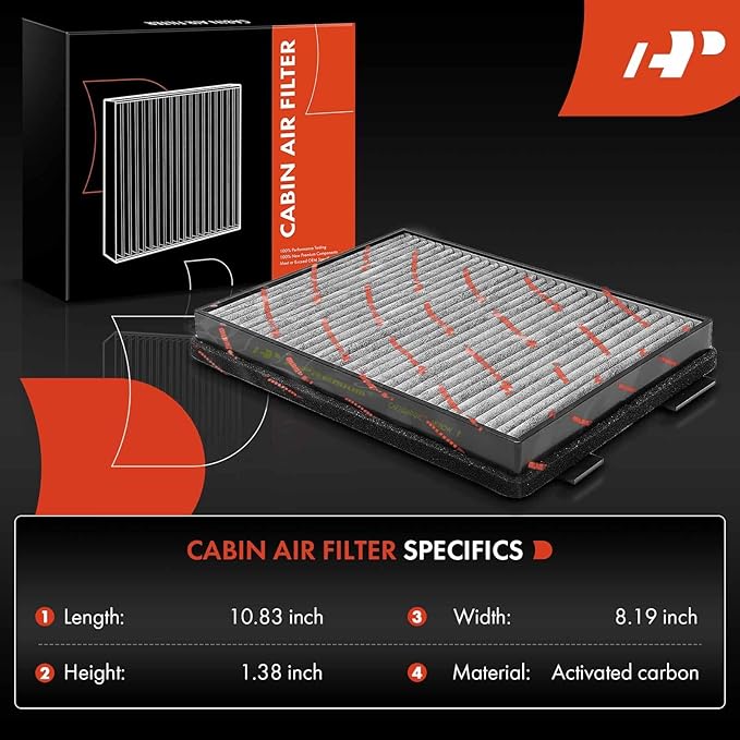 A-Premium 2-PC Cabin Air Filter with Activated Carbon Compatible with BMW E39 Series 525i 2001-2003, 528i 1997-2000, 530i 2001-2003, 540i 1997-2003, M5 2000-2003, Replace# 64118391198
