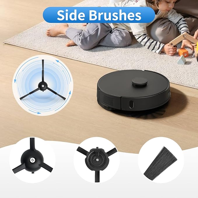 23 Pack Replacement Accessories Parts for AIRROBO T20+/T25+/T30+/T25+C Robot Vacuum kit, 1 Main Roller Brush 4 Mop Pads 4 Hepa Filters 6 Side Brushes 6 Dust Bags 1 Clean Tool 1 Screwdriver