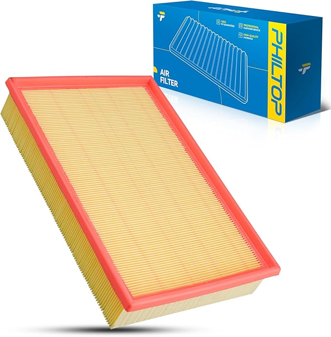 PHILTOP Engine Air Filter, Compatible with CA9073 Volvo S60 2001-2009, V70 2001-2007, XC70 2003-2007, S80 2004-2006, Flexible Panel for Improved Engine Airflow