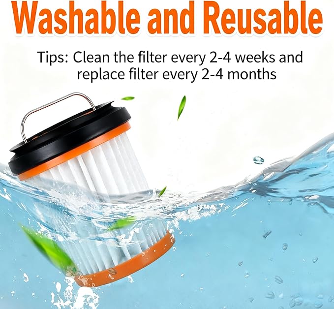 WV201 Wandvac Filter Replacement for Shark ION W1 S87 Cordless Handheld Vacuum WV200, WV201, WV205, WV220, WV221, WV250, WV251, UV200CCO. Part # XHFWV200 Perfect for for Pet Hair, Dirt, Dust