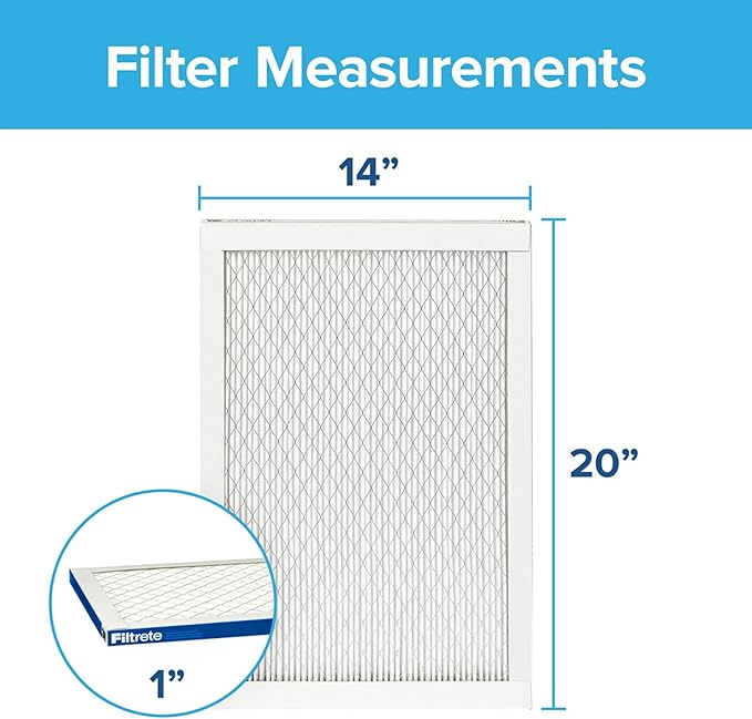 Filtrete 14x20x1 AC Furnace Air Filter, MERV 13, MPR 2200, Elite Allergen, Bacteria & Virus Filter, 3-Month Pleated 1-Inch Electrostatic Air Cleaning Filter, 2-Pack (Actual Size 13.81x19.81x0.78 in)