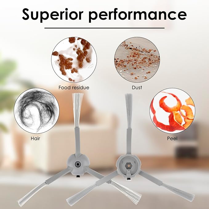 (10 Pack) L60 L50 Replacement Side Brush Compatible With eufy Omni C20, L60, L60 Hybrid, L60 SES, L50 SES, L50 Series Robot Vacuum, Edge-Sweeping Brushes, Corner Brush Accessories Kit 10 Pieces