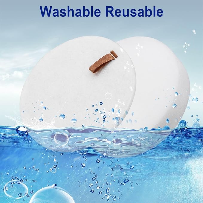 Vacuum Filter Replacement 5Pcs, AZ2002 Filter Replacement for Shark Vertex DuoClean PowerFin Upright Vacuum AZ2000, AZ2000W, AZ2002, UV2500, 5 Foam Felt Filter Kit, Replace Part XFFKAZ2000