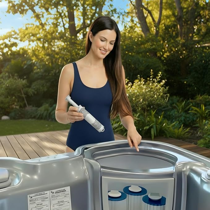 Hot Tub Mineral Silver Ion Cartridge Sticks (6 Gray) for Traditional Spas Care - NOT for Salt/IQ Systems - 2-Year Fresh, Crystal-Clear Water Treatment - Controlled 1.05% Ag+ Release Technology