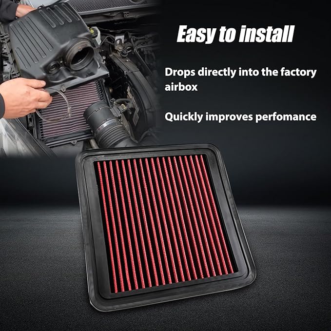 RYANSTAR RACING High-Flow Engine Air Filter 33-2304 Compatible with Subaru 2003-2021 Washable and Reusable Improves Power and Throttle Response Designed for Lifelong Use