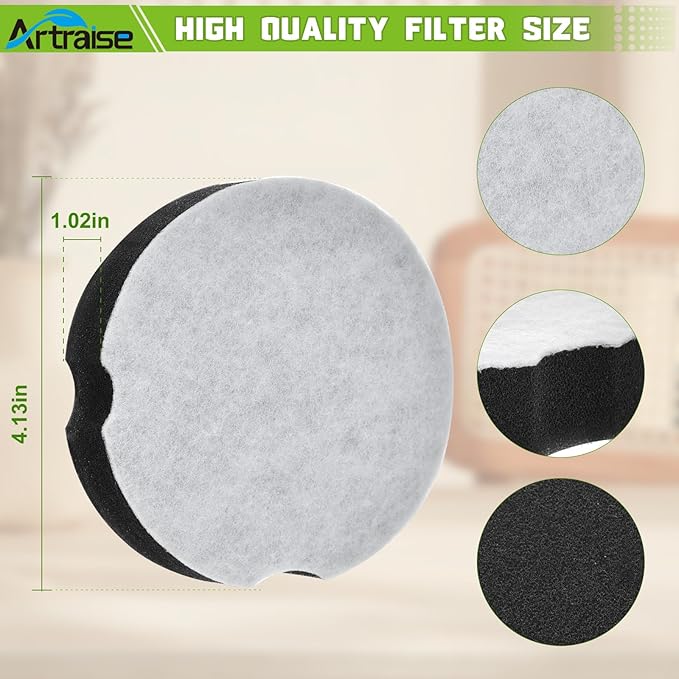 6 Pack Vacuum Filter for Bissell PowerForce Compact Lightweight Upright 1520 2112, Replacement Filters for Bissel Turbo Bagless 2690 Cleanview 3437 3508 Vacuum Cleaner, Parts #1604896/160-4896