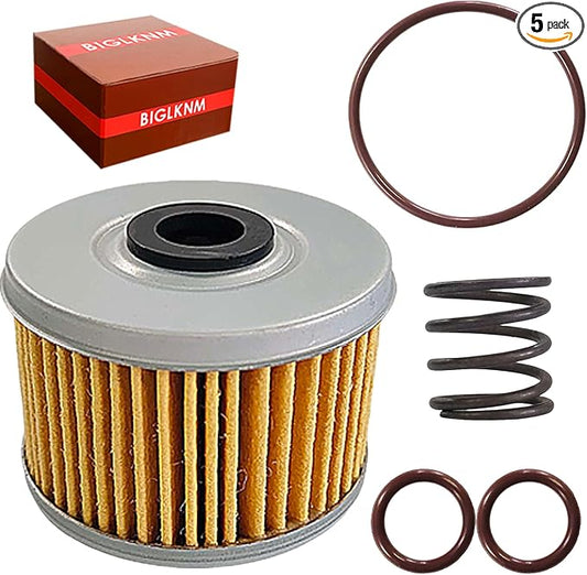 Oil Filter with Spring O-Ring Fit for FourTrax Sportrax 300 400 TRX300X Rancher 350 420 Foreman 450 500 520 Pioneer 500 520; 15412-HM5-A10 Motorcycle Oil Filter