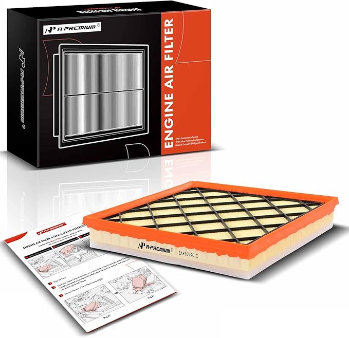 A-Premium Engine Air Filter Compatible with Buick Verano 2013-2016 & Chevrolet Cruze 2011-2015, Cruze Limited 2016, 1.8L 2.0L, Flexible Panel, Replace# 13272720