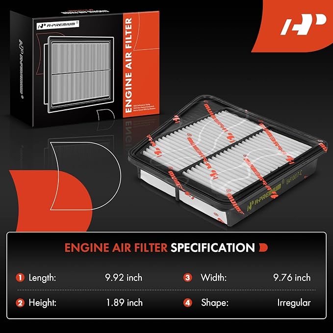 A-Premium Engine Air Filter Compatible with Kia Stinger 2018-2021 & Genesis G70 2019-2023, 2.0L, Replace# 28113J5100