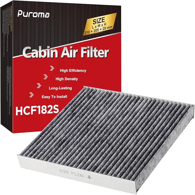 Puroma 1 Pack Cabin Air Filter with Activated Carbon Replacement for CP182, CF11182, Compatible with Honda CR-V, Civic, Accord, Odyssey, HR-V, Clarity, CR-Z, Fit, Insight, Acura MDX, RDX, TLX, Integra