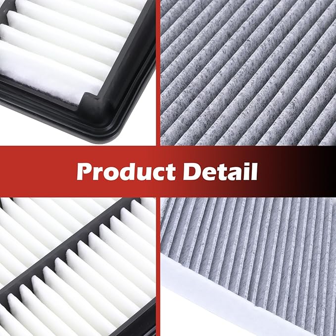 17220-5J6-A10 Engine Air Filter and 80292-TF0-G01 Cabin Air Filter kit Compatible with 2018-2025 Honda Odyssey 2021-2025 TLX Replaces CA12061 AF5266 CF11182 80291-T5R-A01